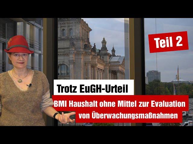 Haushaltsplanung 2021 - Teil 2: Bundesministerium des Innern (07.10.2020)