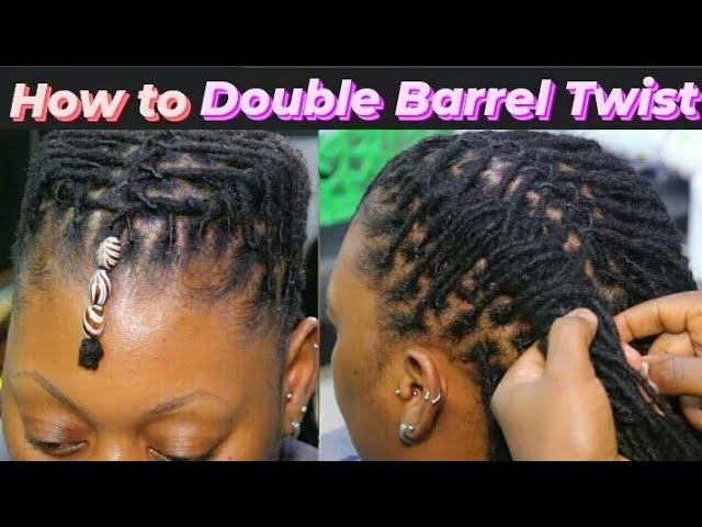 How to Style Interlocked Double Barrel Twist Tutorial / How to Flat Barrel Dreads