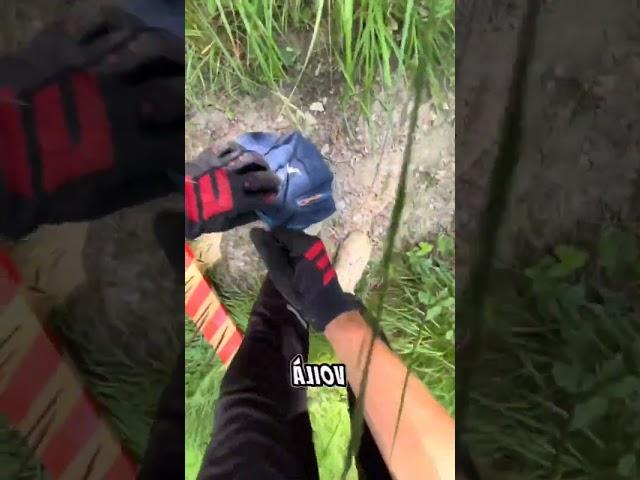 I narrowly dodge an anti-motocross trap  #motocross #trap #enduro #bikelife #prevention