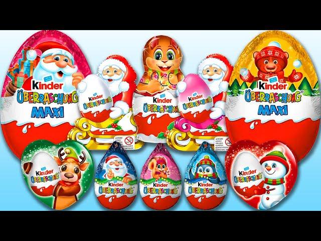 2024 Christmas Kinder Surprise Chocolate Figurines Santa Elf Deer Boże Narodzenie Czekoladowe Jajko