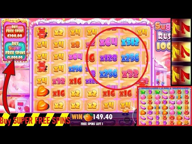 Buy SUPER FREE SPINS  SUGAR RUSH 1000 