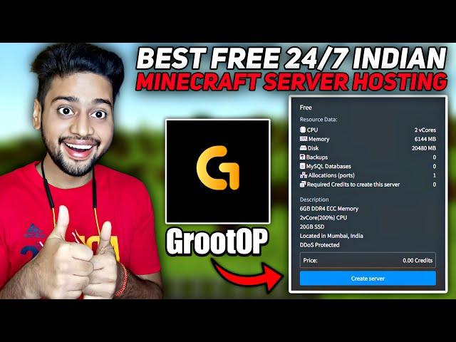 Best Free 24/7 Indian Minecraft Server Hosting | Free Minecraft Hosting 24/7 | GrootOP