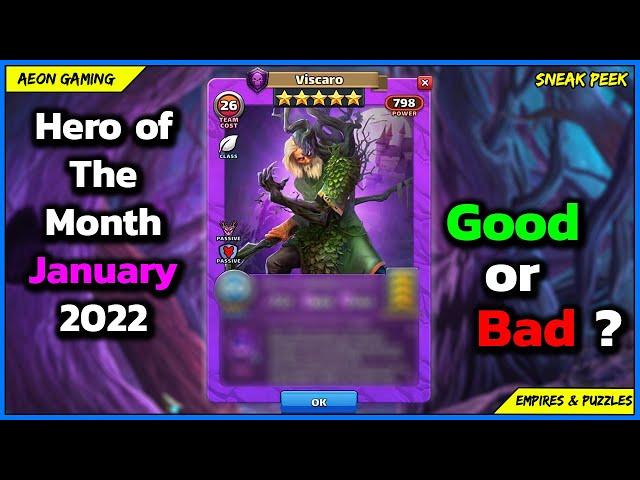 Review & Grading Hero of The Month Viscaro - Empires & Puzzles |Sneak Peek|