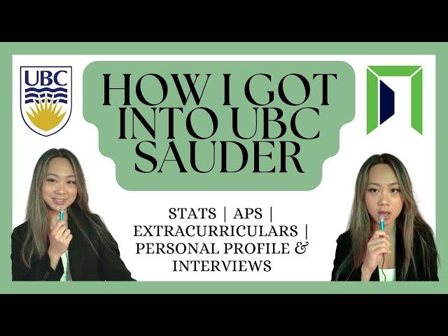 How I Got Into UBC Sauder School of Business