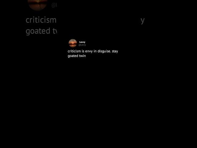 Criticism or Envy? Stay Goated! #Motivation #StayWinning #GoatedMindset
