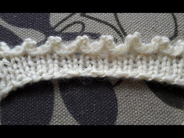 Оригинальное закрытие петель спицами с пико.  Picot Bind Off Method