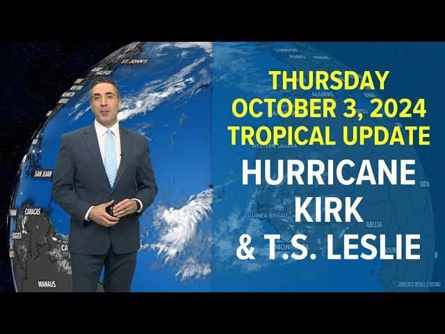 Tropics Update: Tracking Hurricane Kirk and Tropical Storm Leslie