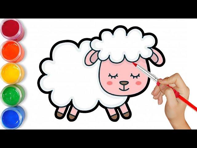 How to draw sheep easily? Как легко нарисовать овцу?Bolalar uchun oson rasm chizish