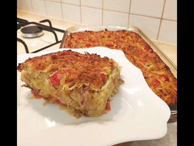 Якщо у Вас є картопля, приготуйте цю смачну запіканку/Potato casserole with eggplant