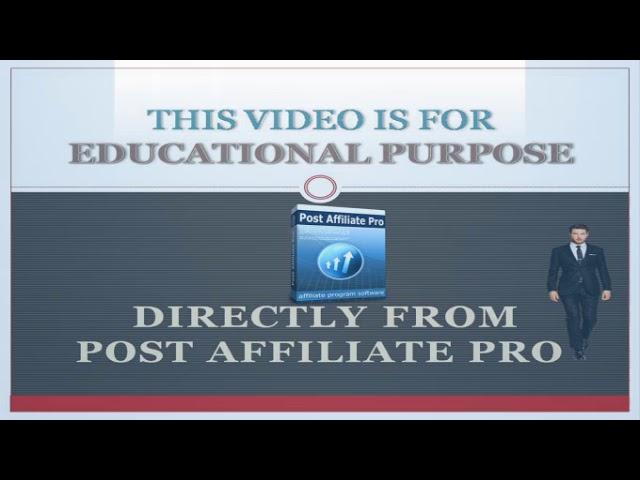 What is Post Affiliate Pro (2020)? -  Best Affiliate Software 2020