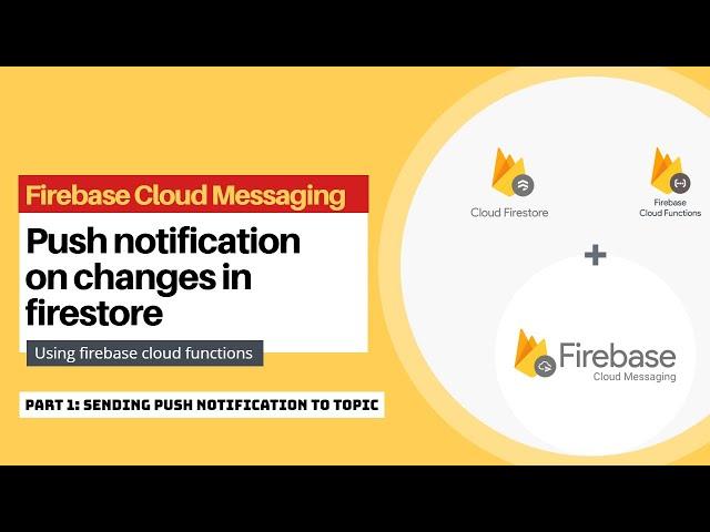 Send FCM push notification on changes in firestore using Firebase functions : Part-1 : To Topic