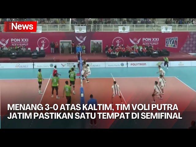 Menang 3-0 Atas Kaltim, Tim Voli Putra Jatim Pastikan Satu Tempat di Semifinal