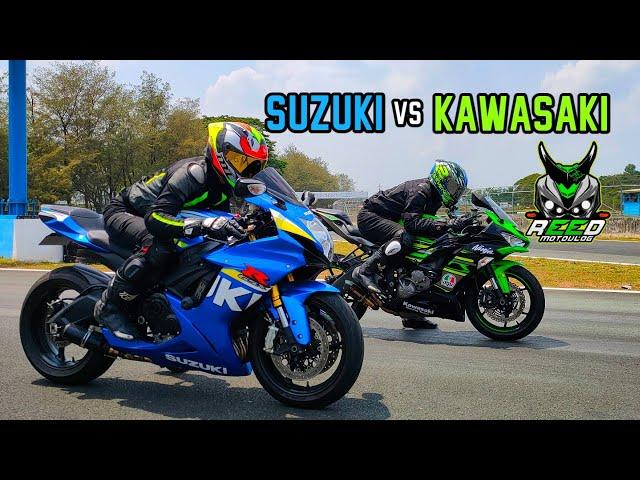 GSX R750 versus Ninja ZX6R