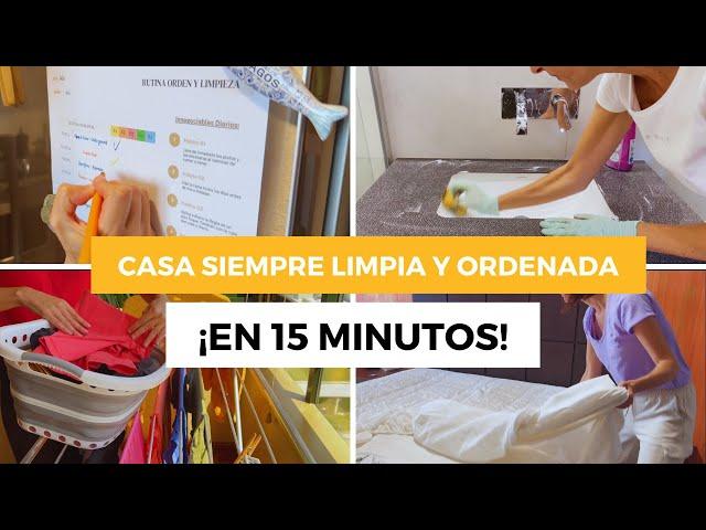 ORDENA TU CASA ¡FÁCIL Y RÁPIDO!  Rutina de limpieza Diaria