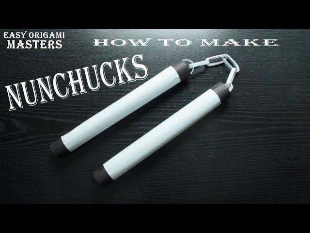 How to make nunchucks from paper. (Origami Streets)