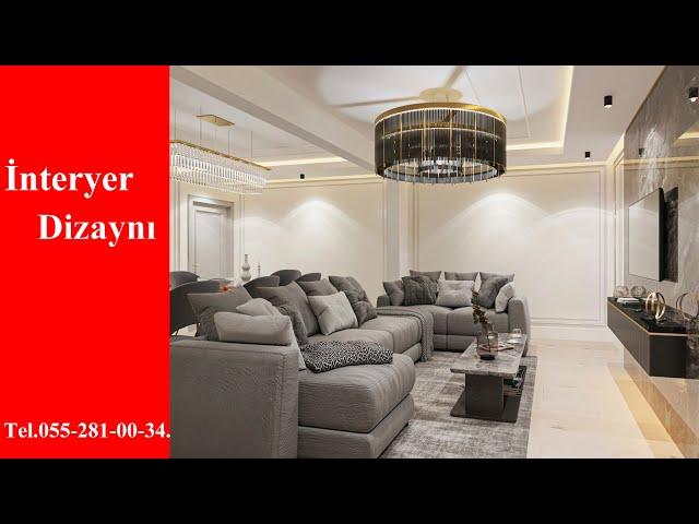 İnteryer qonaq otağı  dizaynı.Interior living room  design.