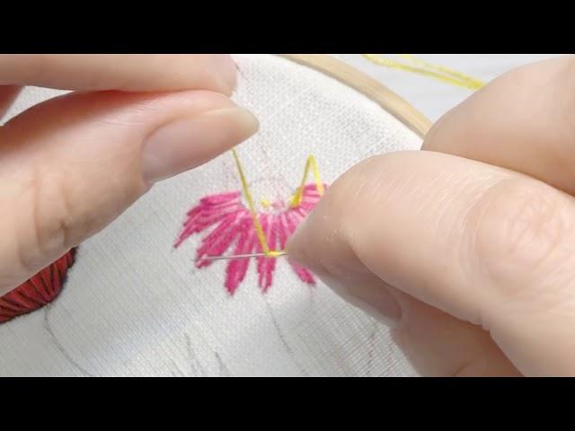 Вышивка гладью. Полевые цветы. Часть 4. Hand embroidery.  How to embroider wildflowers.  Part 4