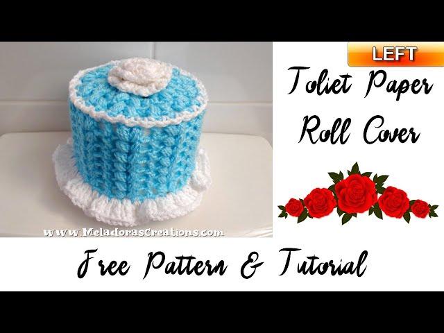 Crochet Toilet Paper Roll Crochet pattern -  Left  - Puff Stitch Crochet Tutorial