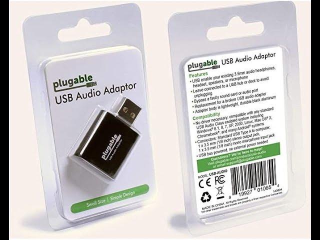 How to connect microphone using  Plugable USB Audio Adapter, review for gamers