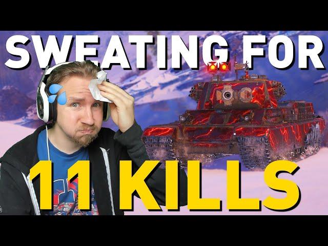 SWEATING for 11 KILLS in World of Tanks!