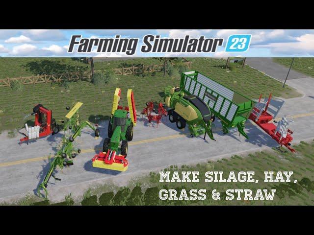 Farming Simulator 23- How to make silage, hay, grass & straw