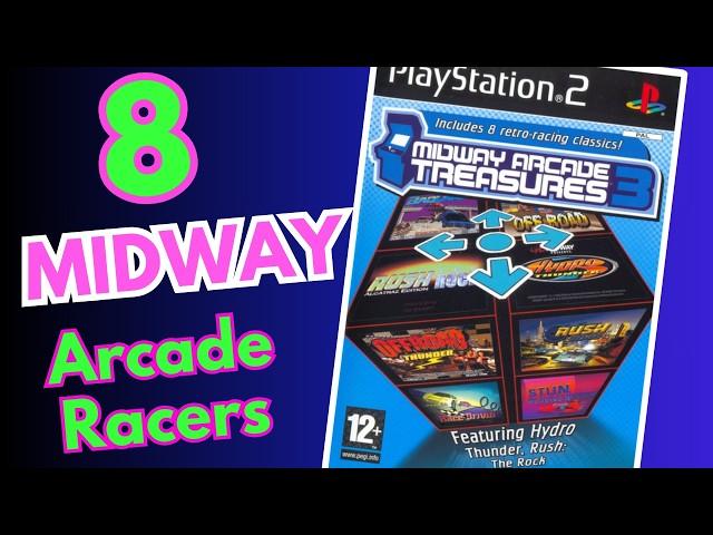 Midway Arcade Treasures 3 - PS2 Arcade Racing Collection [8 Games Shown]