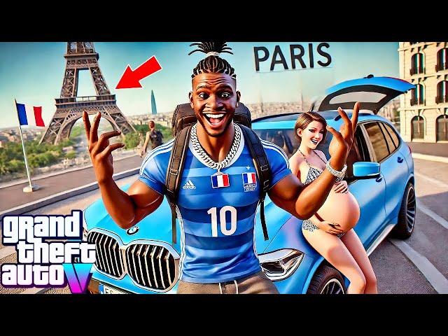 Franklin & Mia's Road Trip To Paris, France For The Olympic Games-GTA 5 Real Life Mod Remastered