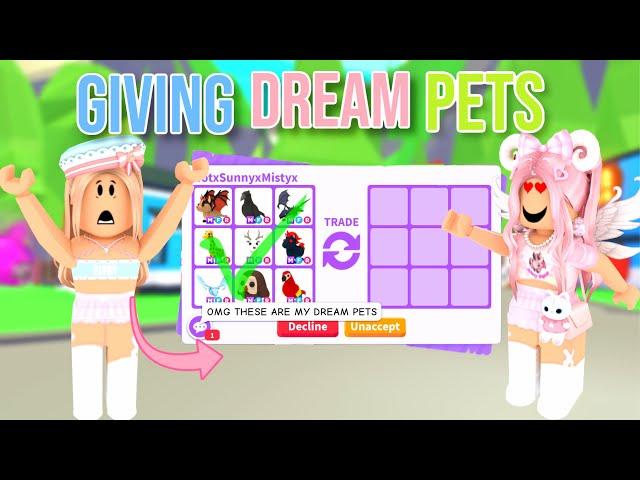 Giving DREAM PETS To FANS In Adopt me (AGAIN)! *EXTREME* (Part 2)