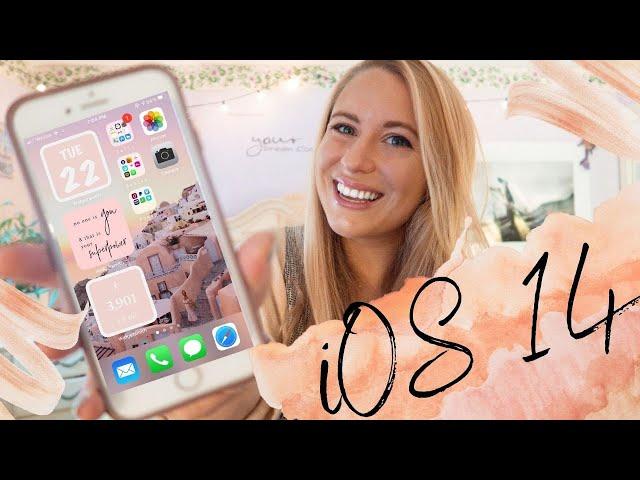 HOW TO CUSTOMIZE YOUR IPHONE WITH IOS 14 TUTORIAL *simple + aesthetic*