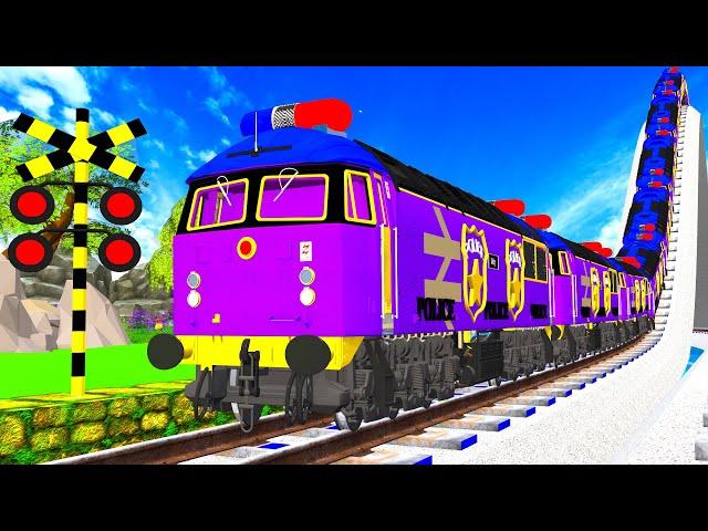 電車アニメ  Railway Crossing  電車アニメ| Fumikiri 3D Railroad Crossing Animation #1