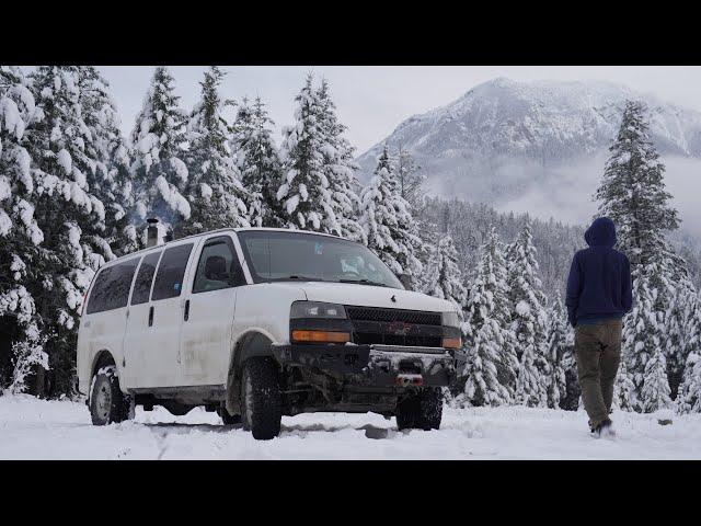 Winter Van Life begins early in Canada - Hot Tent Backcountry Ski Camping