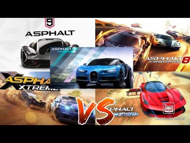 Asphalt 9 Legend vs Asphalt 8 Airborne vs Asphalt Xtreme vs Asphalt Nitro vs Asphalt Nitro 2 [BÉTA]