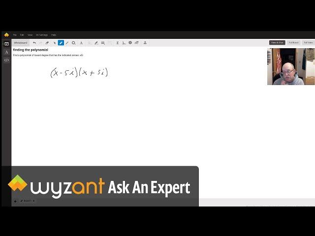 Writing a polynomial given its zeros