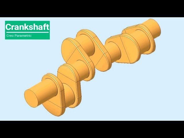  Crankshaft || Creo Parametric Tutorial