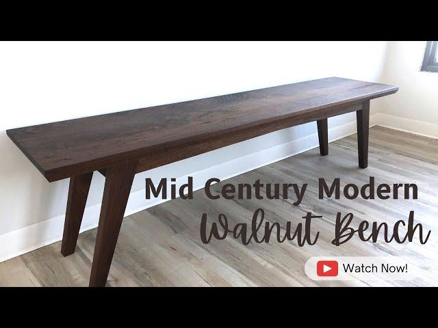 Mid Century Modern Walnut Bench Build | Custom Furniture Edmonton