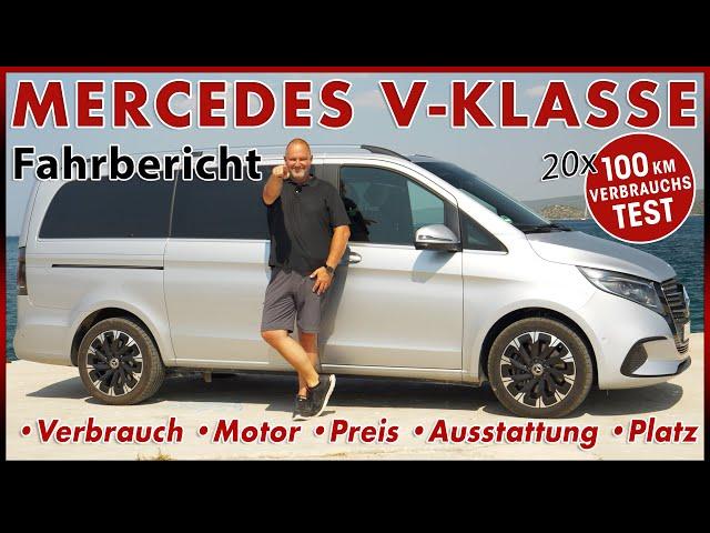 Mercedes-Benz V-Klasse V 300 d Langstreckentest - 20 x 100 km Verbrauch Test | Review Deutsch 2024