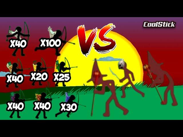 All Skins Of Stick War Legacy Archers Vs Magikill's Army || CoolStick