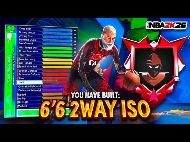 OP 6'6 2-WAY ISO DRIBBLE GOD LOCKDOWN BUILD + BEST DRIBBLE MOVES FOR 6'6+ BUILDS NBA 2K25