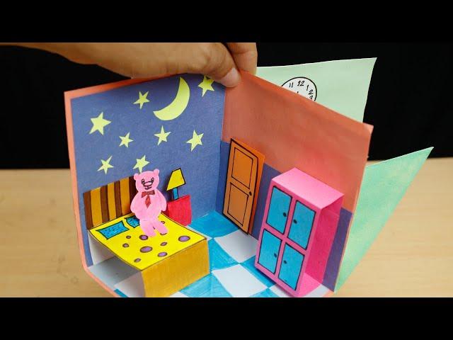 How to make a sweet Paper House- Easy Craft- by Dizaaizu