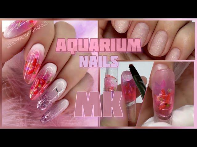 AQUARIUM NAIL DESIGN / Extension on upper forms #nailart #nails