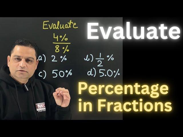 Simplification Tricks | Percentage in Fraction | Concept Clarification | Evaluate the Expression