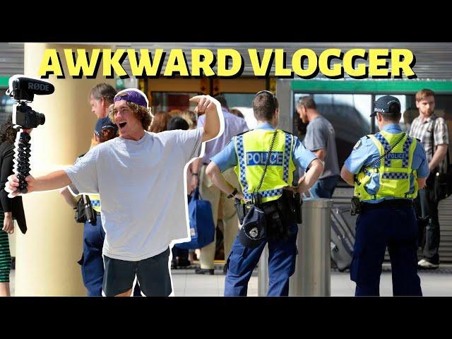 Awkward Vlogger Prank (In Front of Police!)