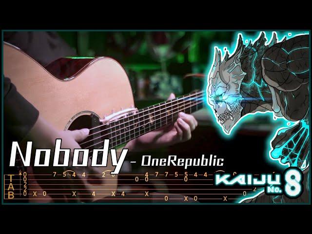 『KAIJU NO.8』 NOBODY - OneRepublic | Fingerstyle Guitar Cover [TAB/TUTORIAL]