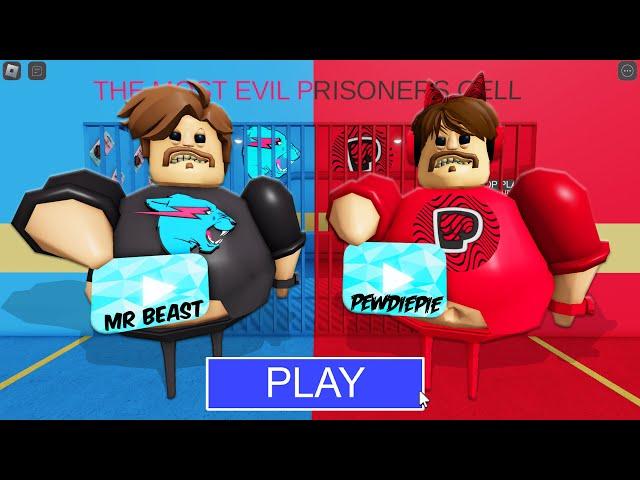 MrBeast BARRY Vs PewDiePie BARRY in BARRY'S PRISON RUN! New Scary Obby (#Roblox)