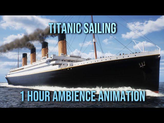 Titanic Sailing at Day | 1 Hour Ambience Animation | No Mid-Roll Ads