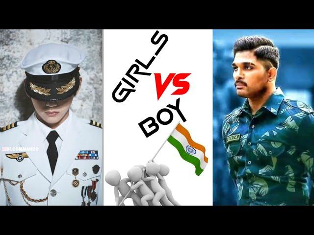 Boys vs girls army attitude video