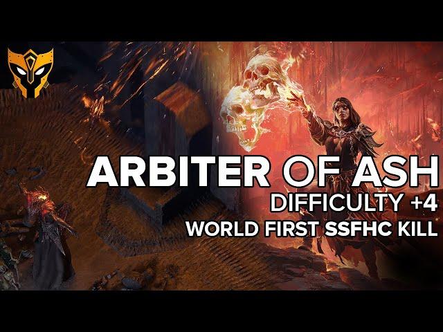 Arbiter of Ash +4 Difficulty - World First SSFHC Kill - Infernalist Frost Mages - Path of Exile 2