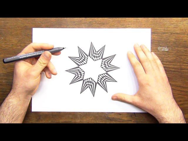 How to draw Geometrical Design | Geometric Drawing Tutorial