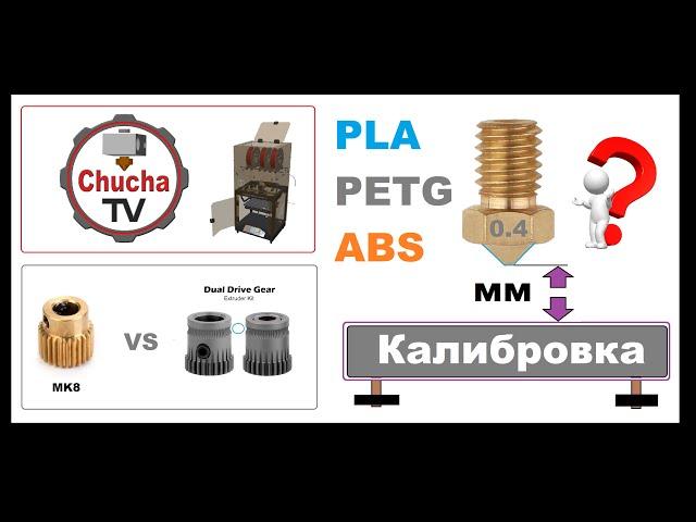 Новичку в 3D Печати,  калибровка стола для  pla, petg и abs филаментов. Точность подачи пластика.