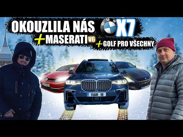 OKOUZLILA nás BMW X7 cestou na Ještěd, VW Golf PRO VŠECHNY a Maserati | Davut a Ivan